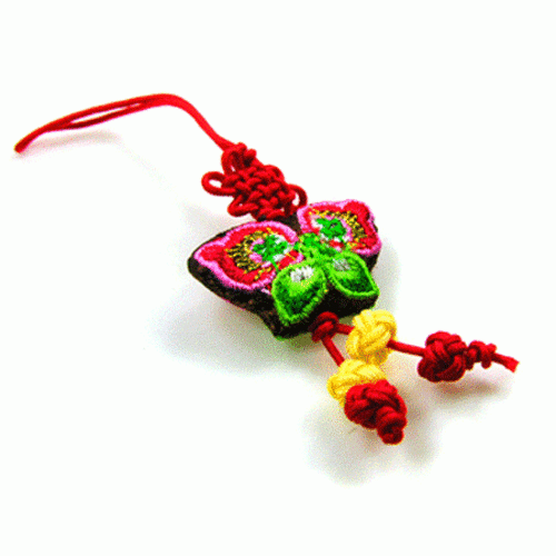 전통매듭 나비핸드폰줄