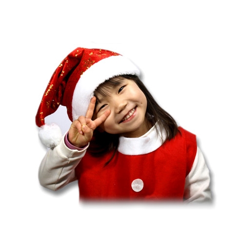 벨벳눈꽃산타모자(아동)