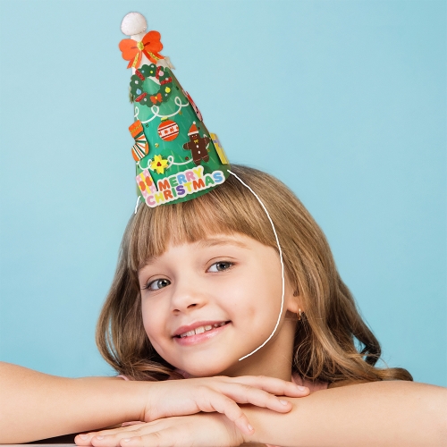 크리스마스 트리 꼬깔 모자 5set