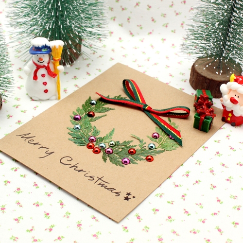 초록잎크리스마스카드만들기