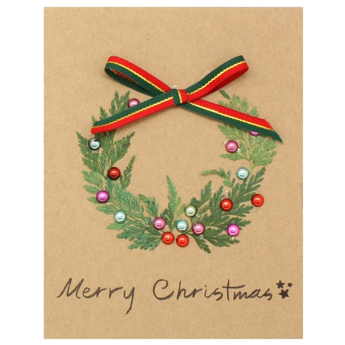 초록잎크리스마스카드만들기