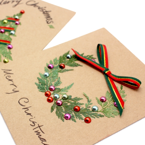 초록잎크리스마스카드만들기