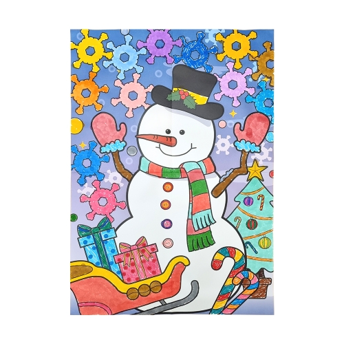 아티바바 모둠활동 칼라링 눈사람도안