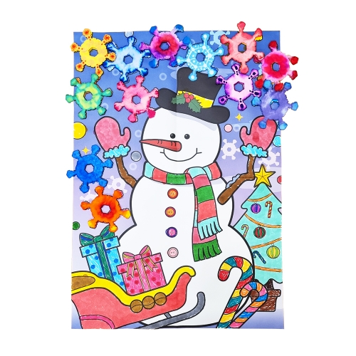 아티바바 모둠활동 칼라링 눈사람도안