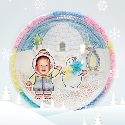 눈 내리는 겨울 액자