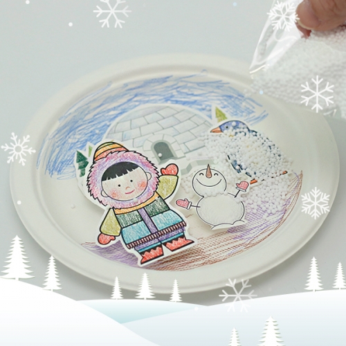 눈 내리는 겨울 액자