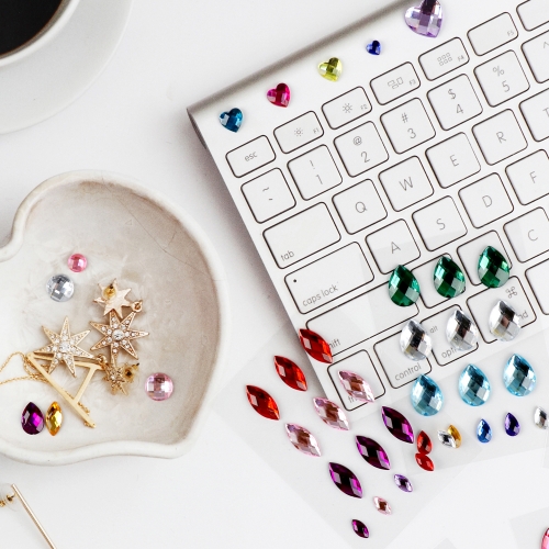 메이크문구 큐빅스티커 7번