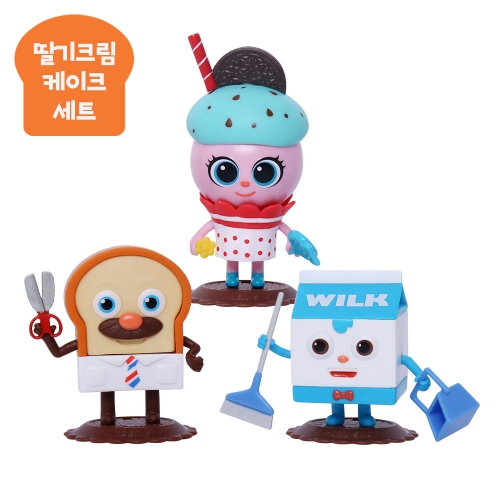 브레드이발소세트-딸기크림케이크