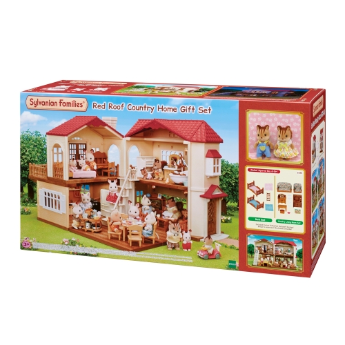 5385-불이 들어오는 빨간지붕 이층집 호두다람쥐 기프트세트