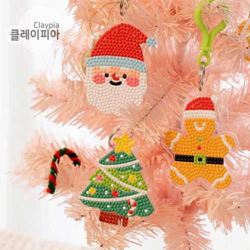 227 크리스마스 보석십자수 키링 만들기