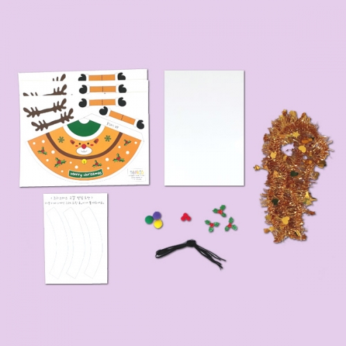 [탑키드] 만들기 크리스마스 고깔 모자 3인용 (산타, 루돌프, 눈사람)