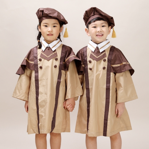 최고급 아비오 졸업 가운 망토 베레모 세트