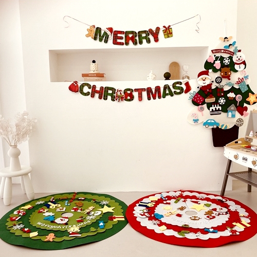 DIY 크리스마스 펠트 러그 만들기