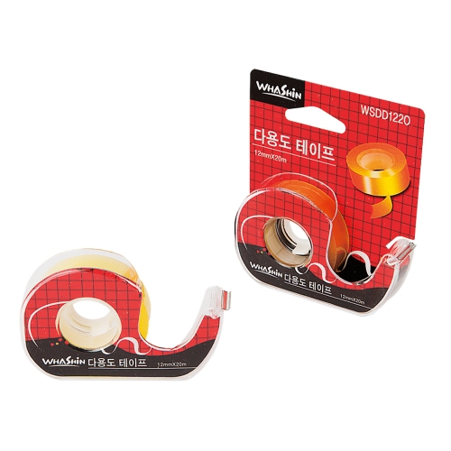 화신 투명 다용도 테이프 12mm×20m 다용도테이프 디스펜서