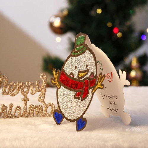 [메이크문구]포일아트만들기 눈사람카드