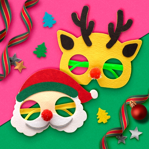 [하하당] 크리스마스 펠트 안경 (2종 택1)