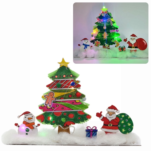 눈 덮인 반짝반짝 트리 꾸미기