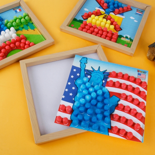 미니플레이콘 액자만들기_모자이크5인용_랜드마크 (6종-선택1)