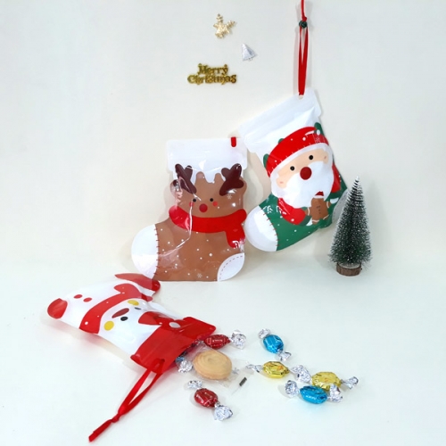[탑키드] 크리스마스 양말 선물 주머니 (1개 랜덤)