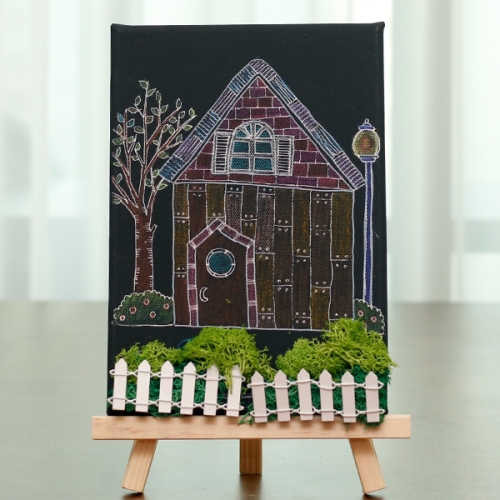 검정 캔버스 액자