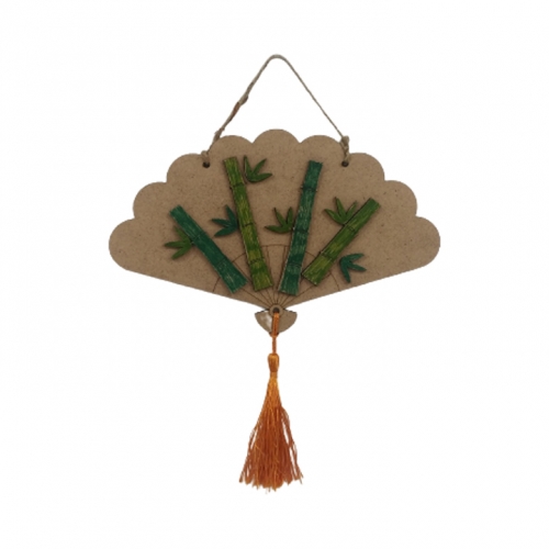 [해피메이크]사군자 우드부채 장식(4종택1)/우리나라 전통