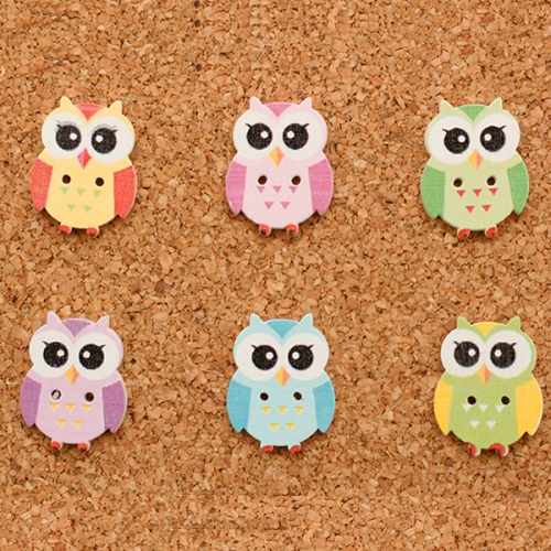 나무 모양 비즈[부엉이]10개