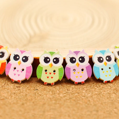 나무 모양 비즈[부엉이]10개