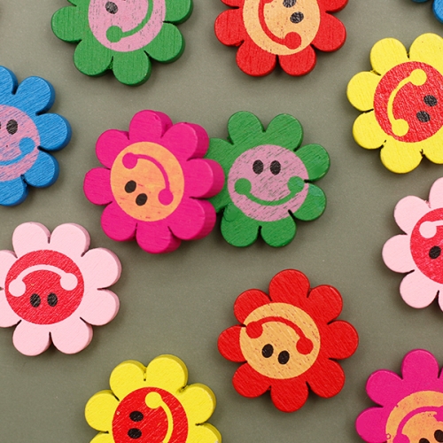 나무 모양 비즈[스마일꽃]10개