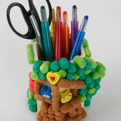 미니플레이콘 연필꽂이 숲속의 작은집 만들기