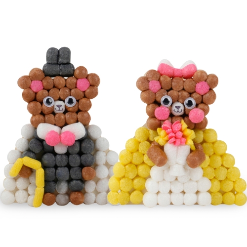 미니플레이콘 저금통 곰 신랑 신부 만들기