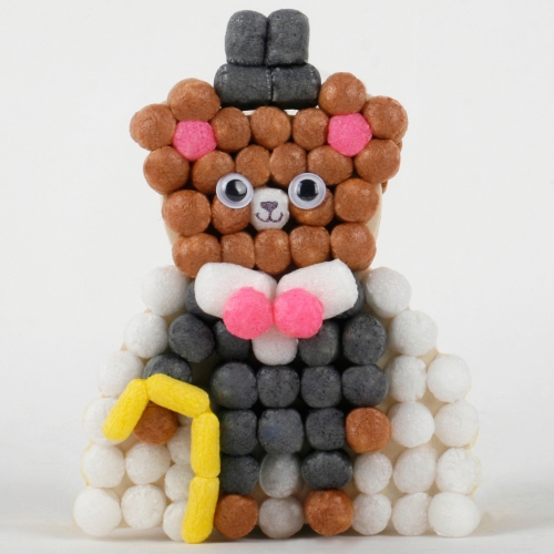 미니플레이콘 저금통 곰 신랑 신부 만들기