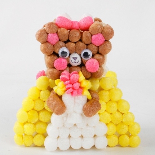 미니플레이콘 저금통 곰 신랑 신부 만들기