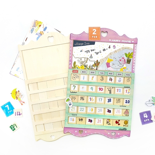 [만꾸] 만년 나무달력 꾸미기