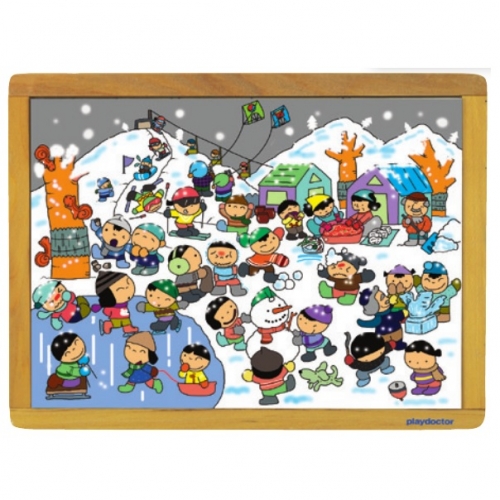 누리과정퍼즐신나는겨울풍경