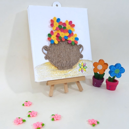 [탑키드] 만들기 종이 캔버스 액자 화병 (1인용)