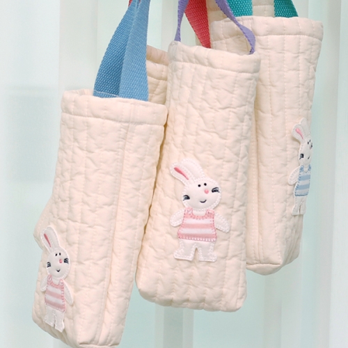 누빔천 텀블러 백