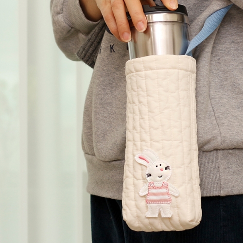 누빔천 텀블러 백