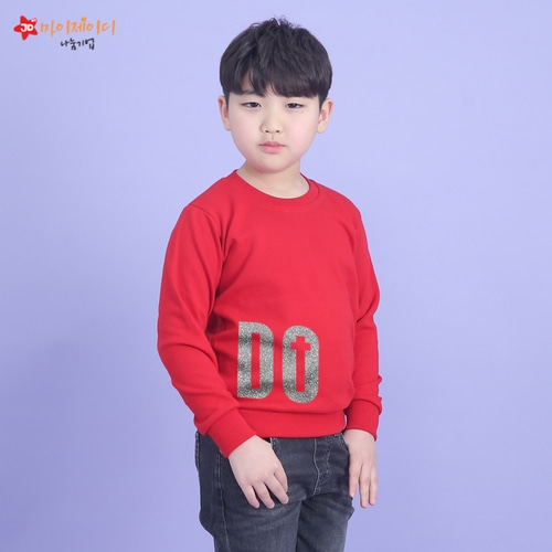 국내산 고급 특양면 맨투맨 긴팔 티셔츠 반짝반짝 글리터아트 항상기도(아동/성인)