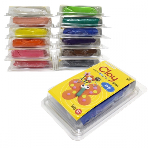 아키우네 클레이 50g_케이스_12색