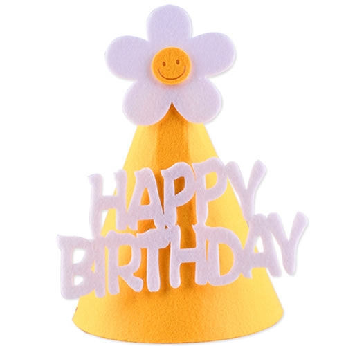꽃 펠트 생일모자
