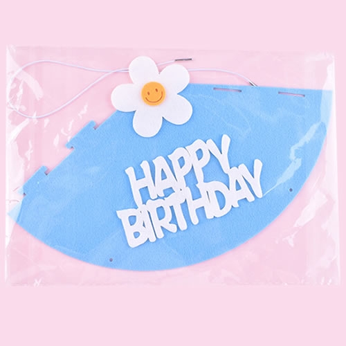 꽃 펠트 생일모자