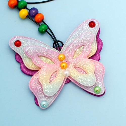 오로라 나비 목걸이