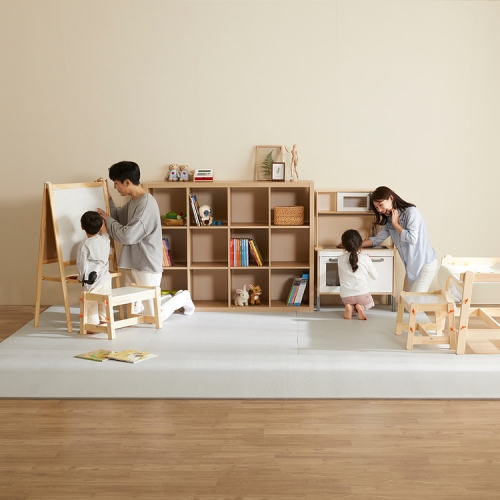 [고급형 PVC+PE 롤매트] 모던그레이 놀이방매트 - 쉽게 잘라쓰는 셀프 시공 두께 1.5cm 롤매트