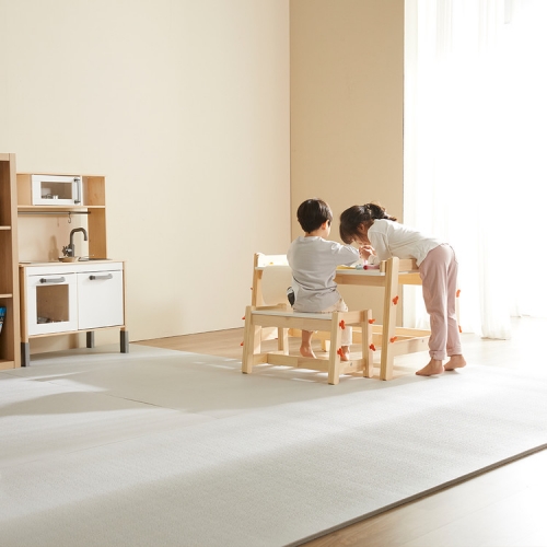 [고급형 PVC+PE 롤매트] 모던그레이 놀이방매트 - 쉽게 잘라쓰는 셀프 시공 두께 1.5cm 롤매트