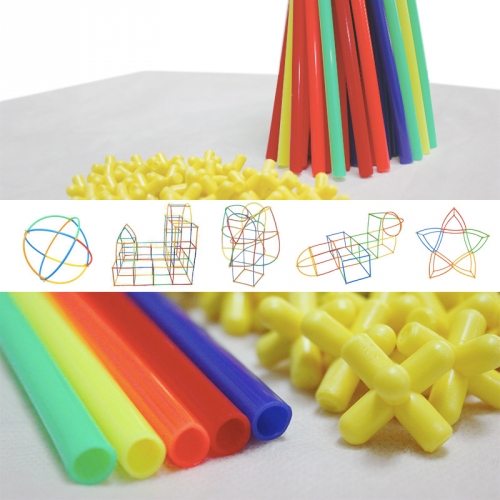 교통기관 역할놀이 [타이니월드] 빨대블록 500PCS 700PCS 전용바퀴 소프트블록 블록 블럭놀이