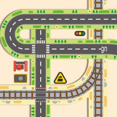 우리동네 교통기관 역할놀이[타이니월드] 로드메이커 교통놀이 자동차 도로 만들기 테이프 마스킹