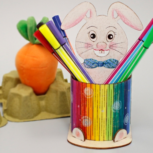 토끼 우드 연필꽂이
