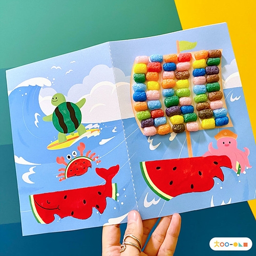 차이의 놀이 시원한 여름 수박 미니콘 카드 만들기(1인용)