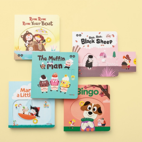 허니북 마더구스 B 보드북 5권 세트 영어 놀이책 (세이펜 호환)