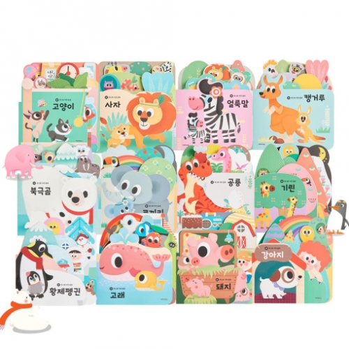 허니북 자연동화 동물 관찰 플레이북 (보드북12권, 스토리QR카드 12매) (세이펜 호환)